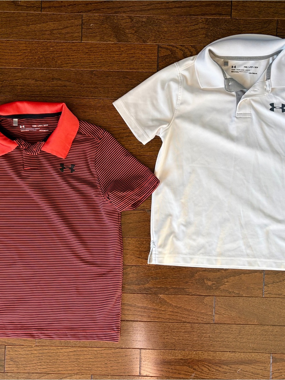 Under Armour Kids' Polo Duo - White & Red Striped